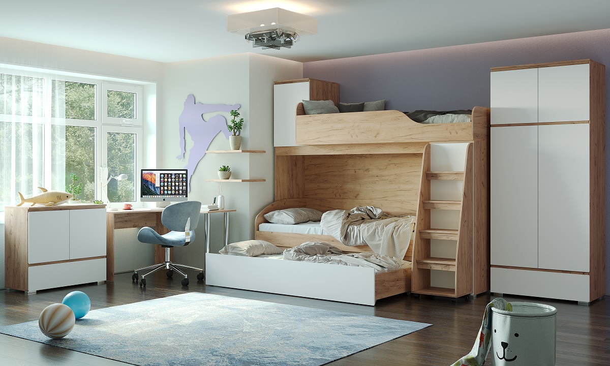 Гретта (Дуб крафт золотой/Белый)