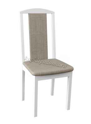 Стул с мягкой спинкой (Белый/Ткань Китон)