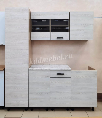 Кухня линейная Алиса Loft 1,75 (Дуб сонома/Сосна белая)