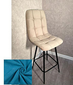 Стул барный Найс велюр (Бирюзовый boska 12/Черный конус)