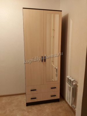 Шкаф Лагуна-08 с зеркалом (Венге/Дуб молочный) 