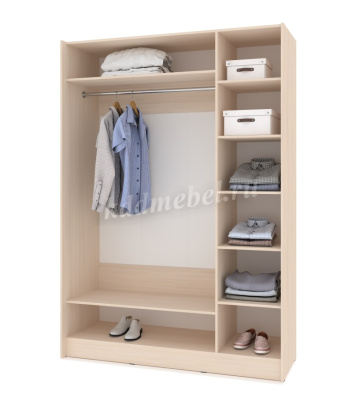 Шкаф-купе Браун Б661 1600 (Млечный) 