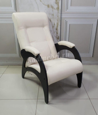 Кресло для отдыха Неаполь Модель 9 без лозы (Венге-эмаль/Экокожа Бежевый Polaris Beige)