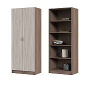 Шкаф распашной Басса ШКК-555 (Ясень шимо темный/Ясень шимо светлый)
