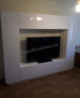 Гостиная Лаванда-2 (Белый/Белый глянец)