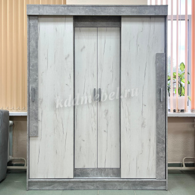 Шкаф-купе Гамма (Ателье светлый/Крафт белый)