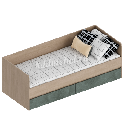 Кровать Ева с ящиками (Тира/Палм грин)