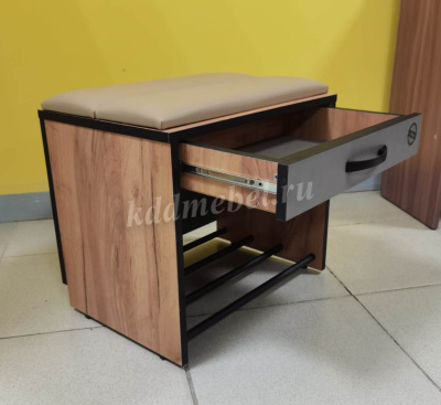 Тумба Ольга Лофт-5.1 (Крафт золотой/Темно-серый)