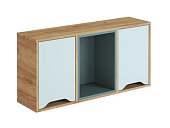 Полка навесная Rich ПН-001 (Дуб Крафт золотой/Мята/Сумеречно голубой)