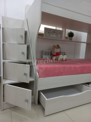 Кровать двухъярусная Каприз-22 (Анкор белый)