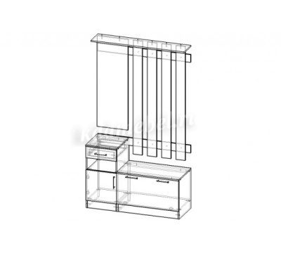 Прихожая Машенька 1 ЛДСП (Ясень шимо темный/Ясень шимо светлый) 