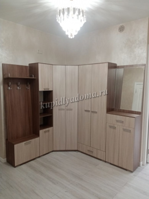 Шкаф угловой Италия (Ясень шимо темный/Ясень шимо светлый)