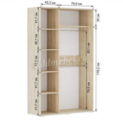 Шкаф-купе Бланка (Дуб сонома/Кашемир)