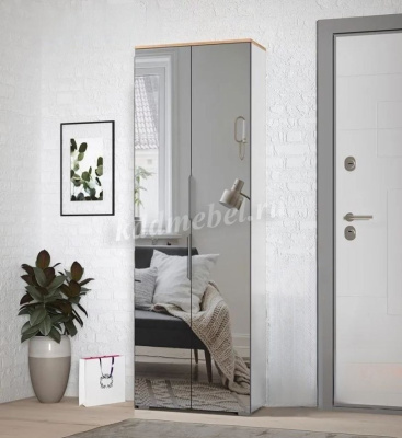 Шкаф для одежды Октава 13.338 (Белый шагрень/Дуб крафт золотой)