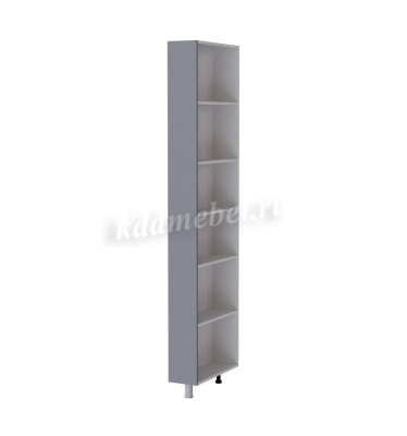 Пенал открытый торцевой ПТ215 кухня Кампео (Белый/Темно зеленый)