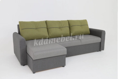 Угловой диван-кровать Амур ДУ комплектация 3 (Романо грей/Романо клауд) 2 кат