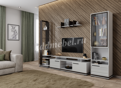 Тумба ТВ Модена МТ-1 (Ясень анкор светлый/Венге)