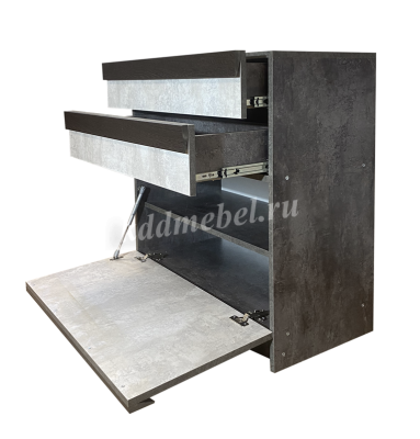 Комод Лайф (Бетон темный/Бетон светлый)