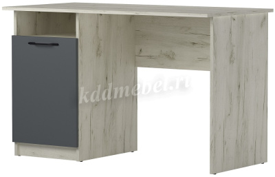 Письменно-компьютерный стол ПКС-12 (Дуб крафт белый/Антрацит)