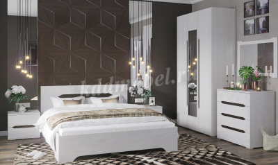 Кровать Валенсия 1.6 с ортопедическим основанием (Дуб Анкор)