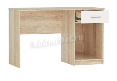 Стол письменный Стелс 120 1 дверка 1 ящик (Дуб сонома/Белый)