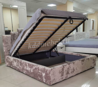 Кровать Амелия 1.6 с подъемным механизмом (Плюш Латте)