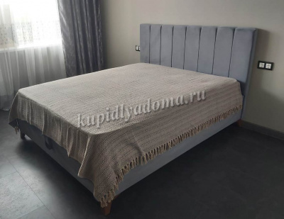 Кровать Оливия 1.4 с подъемным механизмом (Микровелюр/Серый)