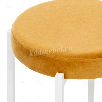 Табурет Leset Авис (Белый металл/велюр Ultra Mustard Горчичный)