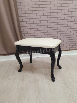 Банкетка Классик (Черный/Кожзам Белый Пунто)