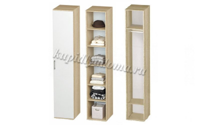Шкаф-пенал Белладжио ПН-01 (Дуб сонома/Белый)