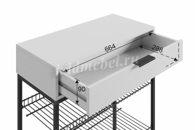 Обувница Краш (Черный муар/Белое дерево)