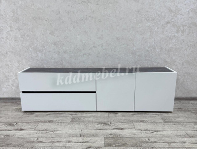 Тумба ТВ Аркон (Белый/Бетон темный)