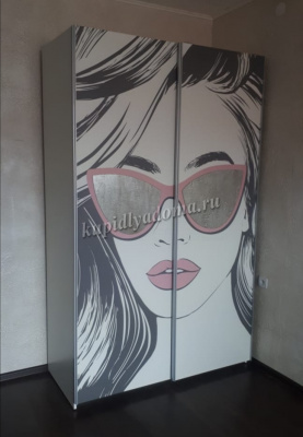 Шкаф-купе Мемори 1400 (Белый/Фотопечать)