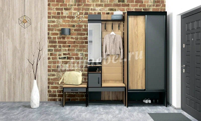 Тумба Ольга Лофт-5.1 (Крафт золотой/Темно-серый)