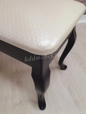 Банкетка Классик (Черный/Кожзам Белый Пунто)