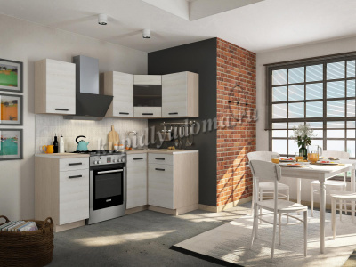 Кухня угловая 1,4*1,1 Алиса Loft комп №3 (Дуб сонома/Сосна белая)