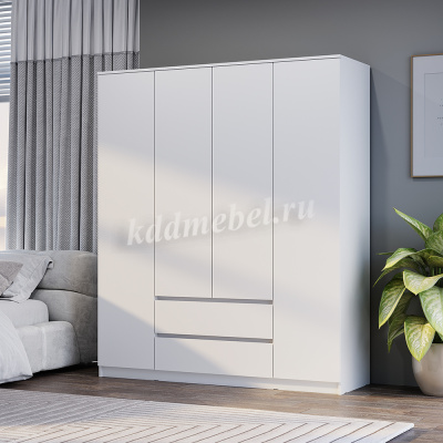 Шкаф Симпл 4-х створчатый ШК-13 (Белый) 