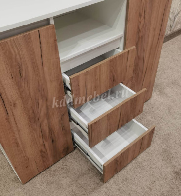 Комод Лаванда КМ 01 (Белый/Крафт золотой)