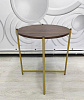 Стол сервировочный Кёльн 490*490 (Опора Золото/Дуб Апрельский темный U31185) 