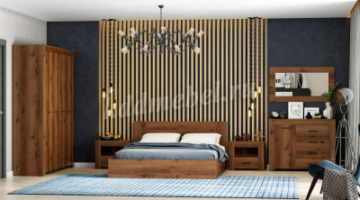 Полка навесная Квадро-40 (Дуб Делано темный)