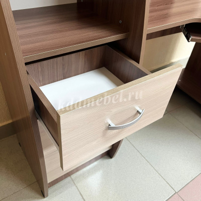 Стол компьютерный угловой Интел-9 (Ясень шимо темный/Ясень шимо светлый)