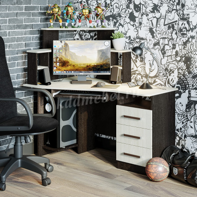 Стол компьютерный угловой Каспер (Венге/Лоредо)