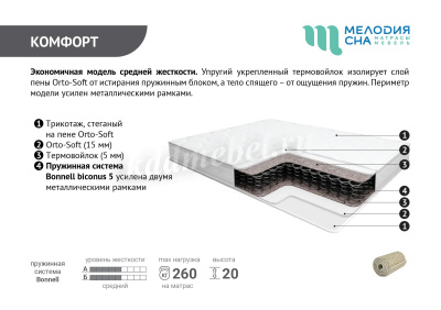 Матрас Комфорт 1400*2000