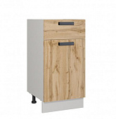 Шкаф нижний ШН 1Я 400 Кухня Лофт (Фон серый/Дуб Вотан)