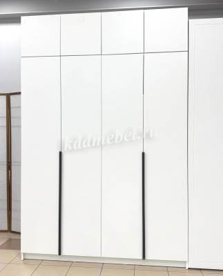 Шкаф Лион 4х створчатый с антресолью (Белый)