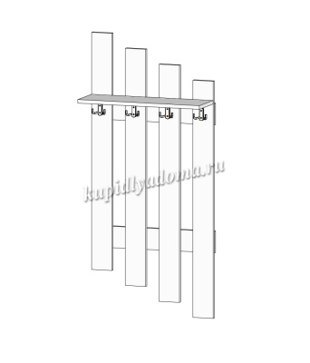 Вешалка настенная Модерн (Белый)