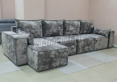 Угловой диван Бафи ДУ комплектация 4 (Плюш Латте)