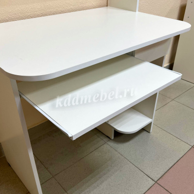 Стол компьютерный Эра №2 (Белый текстурный)