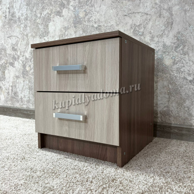 Тумба прикроватная Камелия 2 шт (Ясень шимо темный/Ясень шимо светлый)