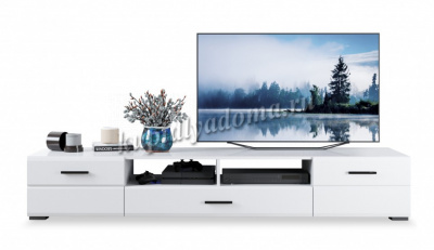 Тумба под ТВ Ларго 2.0 (Белый/Белый глянец)